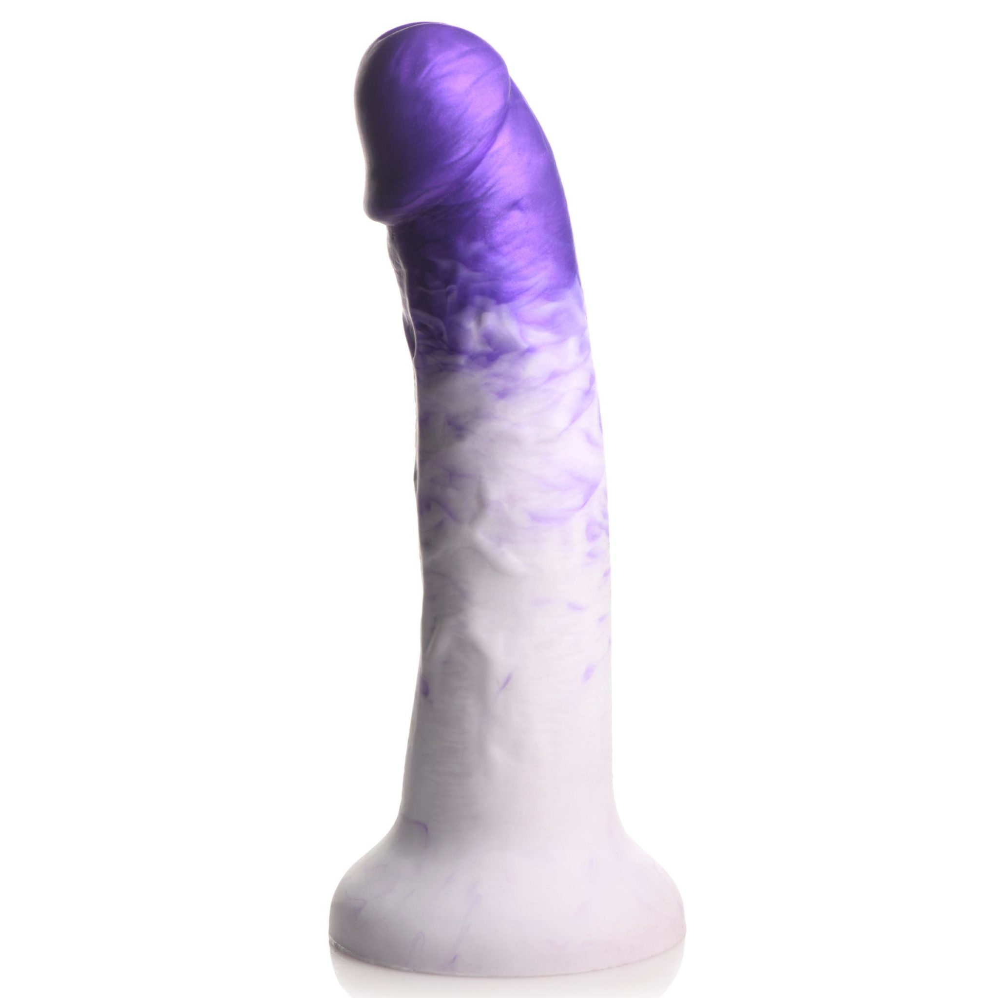 Swirl Realistic Silicone Dildo – Purple