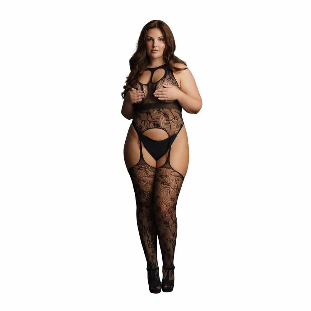Le Desir Lace Suspender Bodystocking UK 14 to 20-7