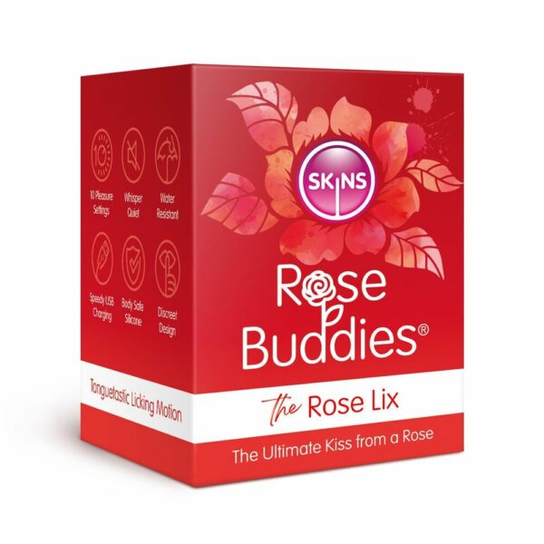 Skins Rose Buddies The Rose Flix Clitoral Massager Red-1