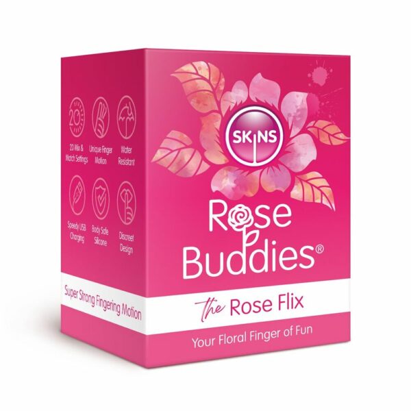 Skins Rose Buddies The Rose Flix Clitoral Massager Pink-10
