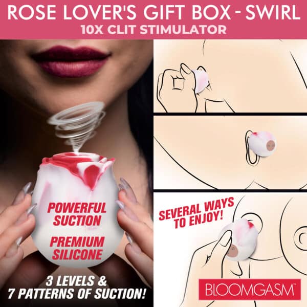 The Rose Lovers Gift Box 10x Clit Suction Rose - Swirl-6