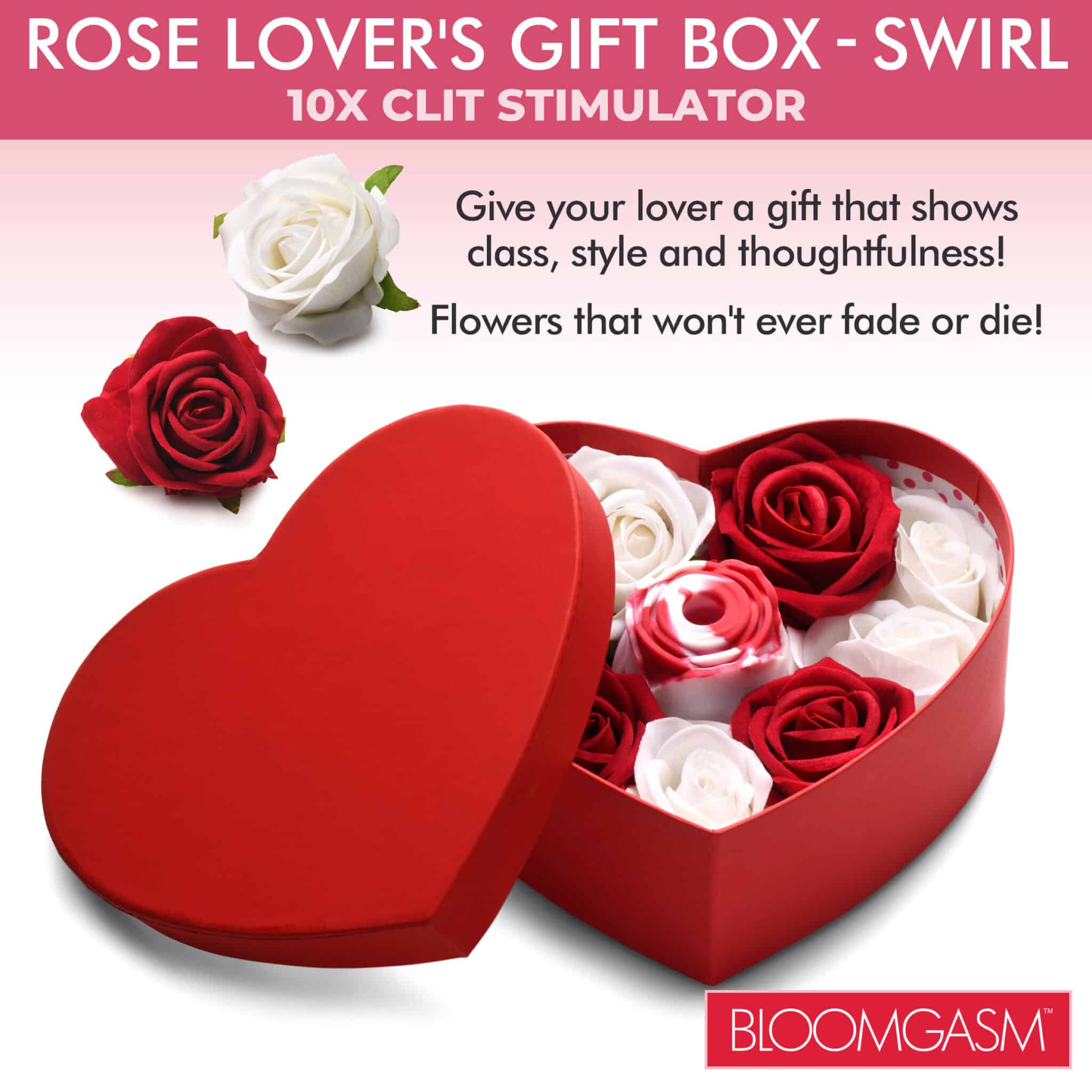 The Rose Lovers Gift Box 10x Clit Suction Rose – Swirl