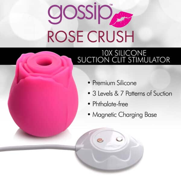 10X Rose Crush Silicone Clitoral Stimulator-7