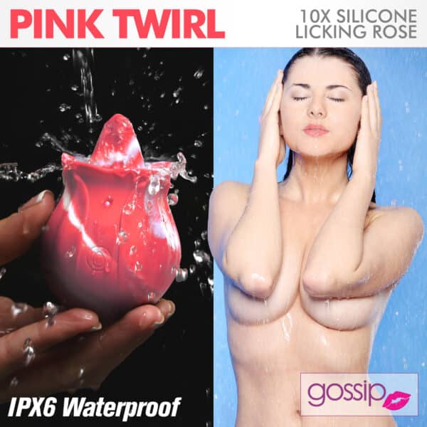 10X Pink Twirl Silicone Licking Rose-8