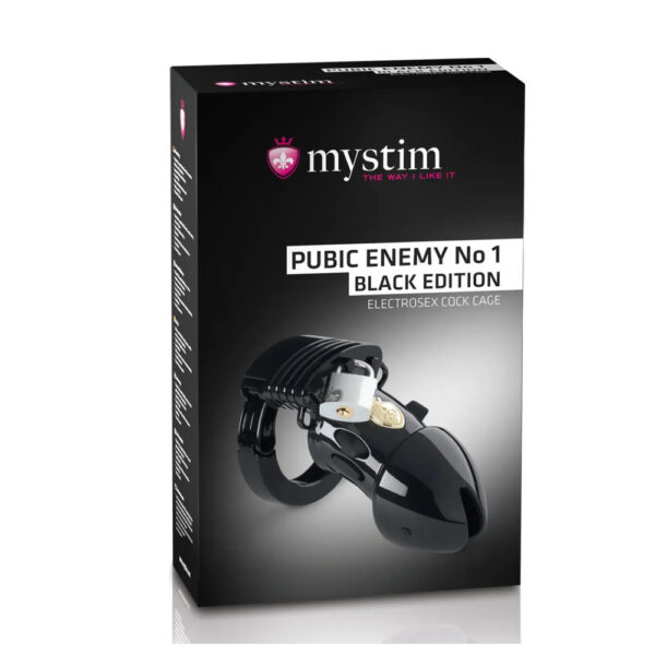 MyStim Pubic Enemy No 1 Black Edition EStim Cock Cage-8