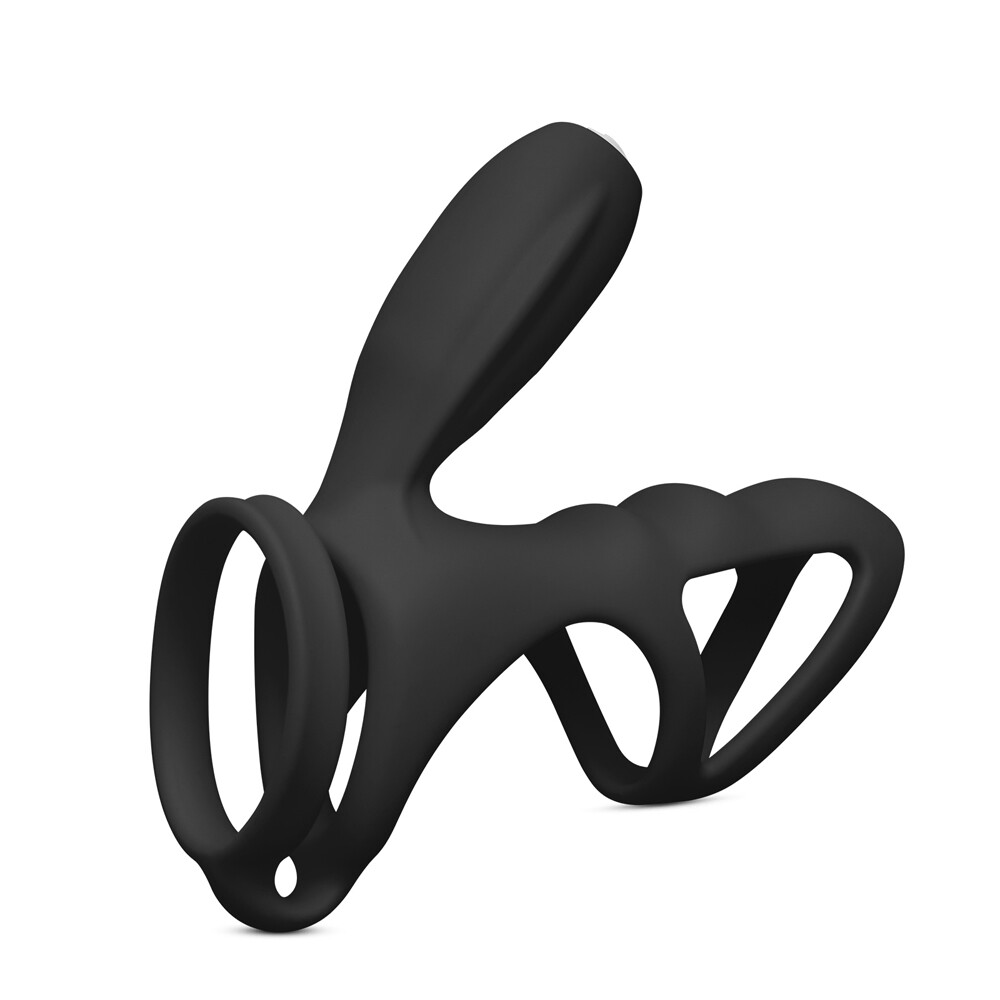 Cockring and Clit Vibrator Black-3