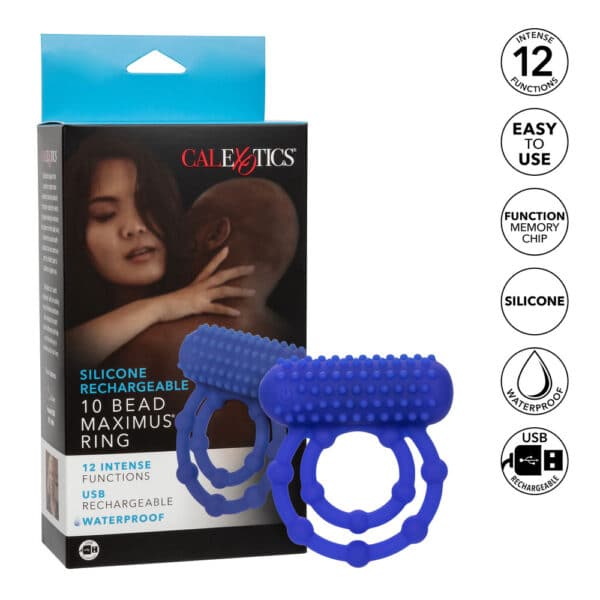 10 Bead Maximus Rechargeable Cock Ring-1