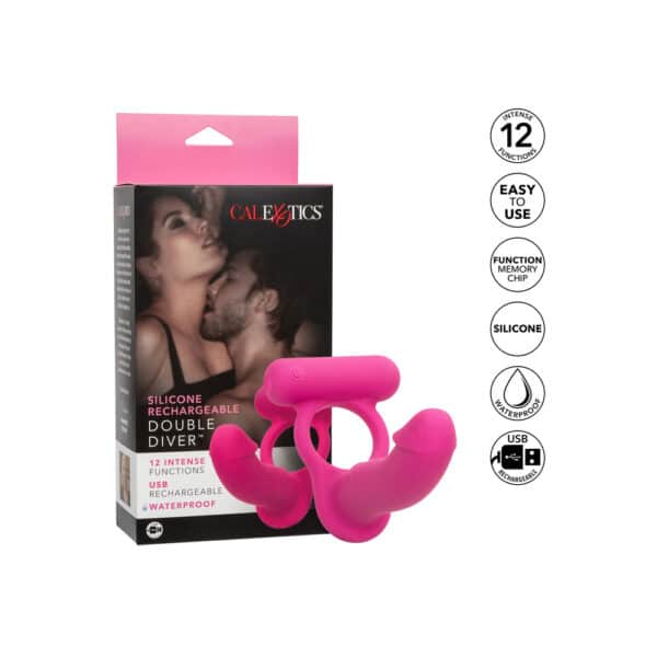 Silicone Rechargeable Double Diver Stimulator-2