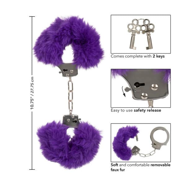 Ultra Fluffy Furry Cuffs Purple-5