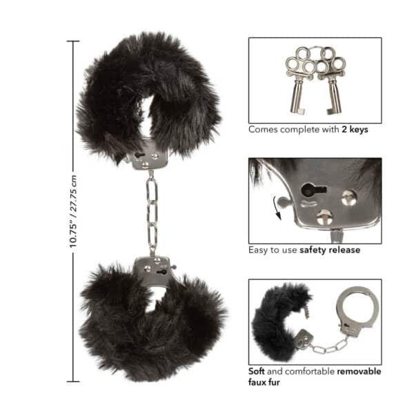 Ultra Fluffy Furry Cuffs Black-10