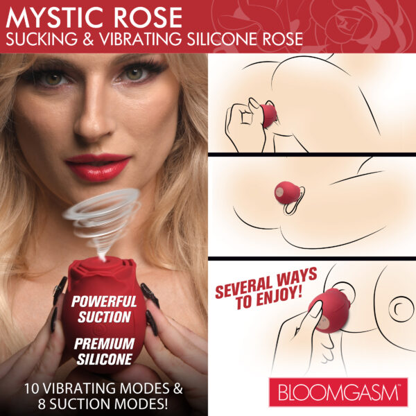 Mystic Rose Sucking and Vibrating Silicone Rose-2