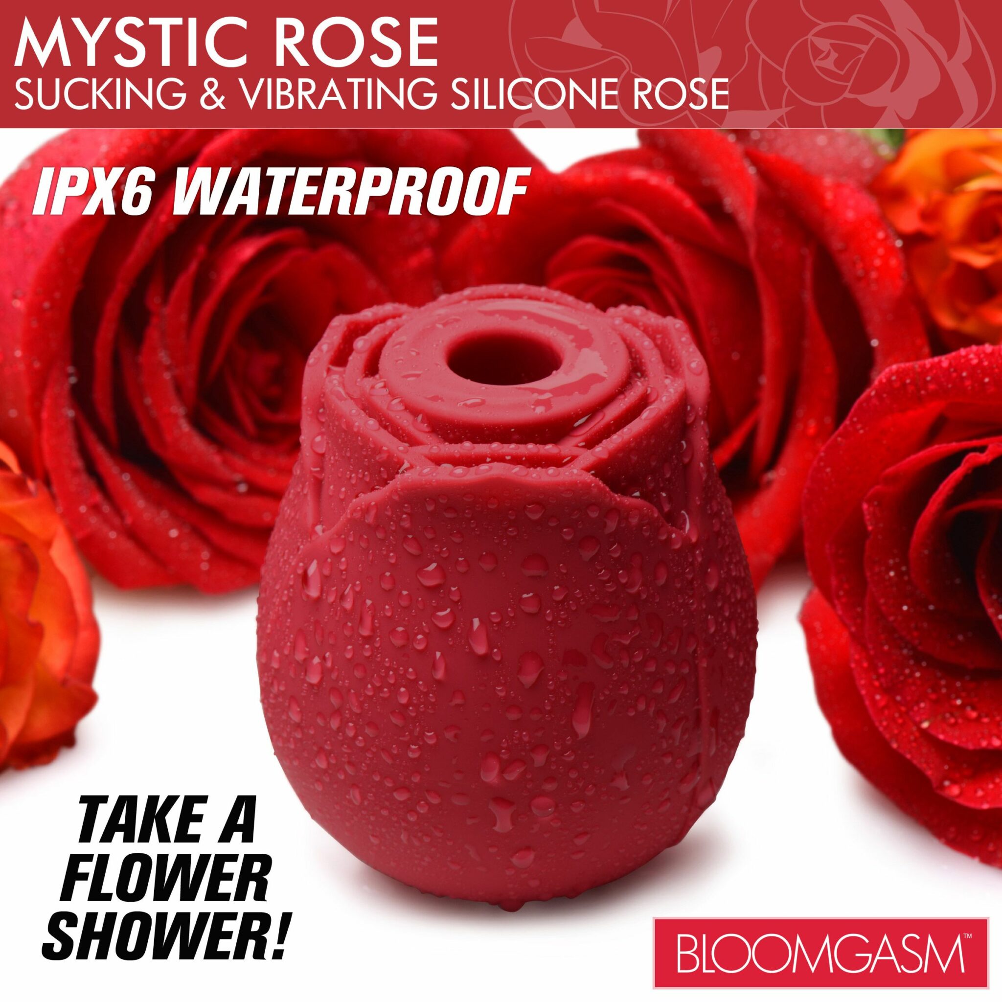 Mystic Rose Sucking and Vibrating Silicone Rose