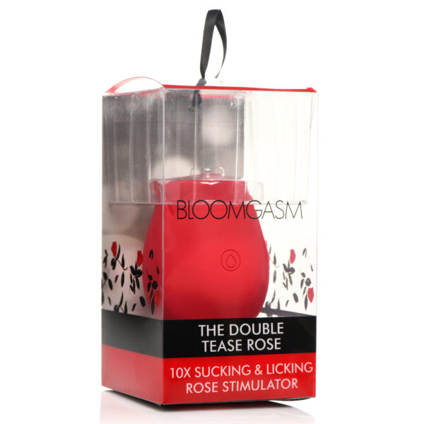 The Double Tease Rose 10X Sucking and Licking Silicone Stimulator-6