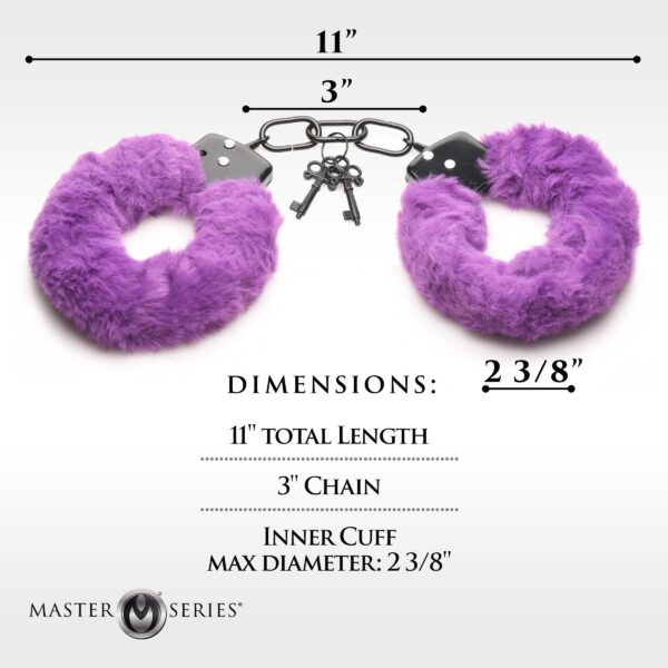 Cuffed in Fur Furry Handcuffs - Purple-9