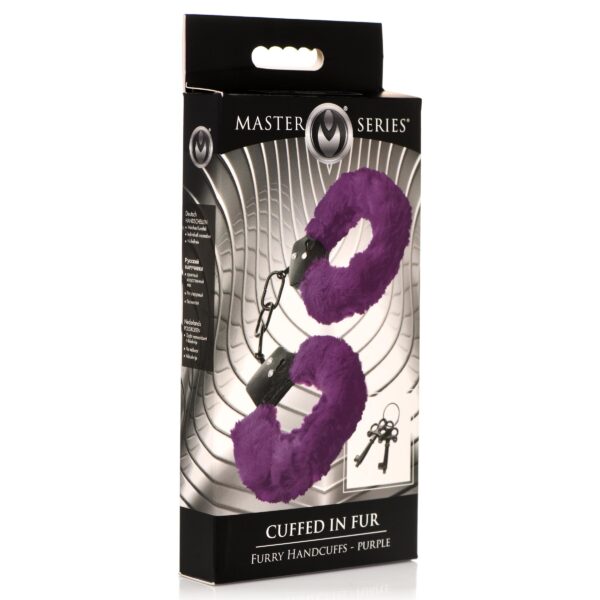 Cuffed in Fur Furry Handcuffs - Purple-9