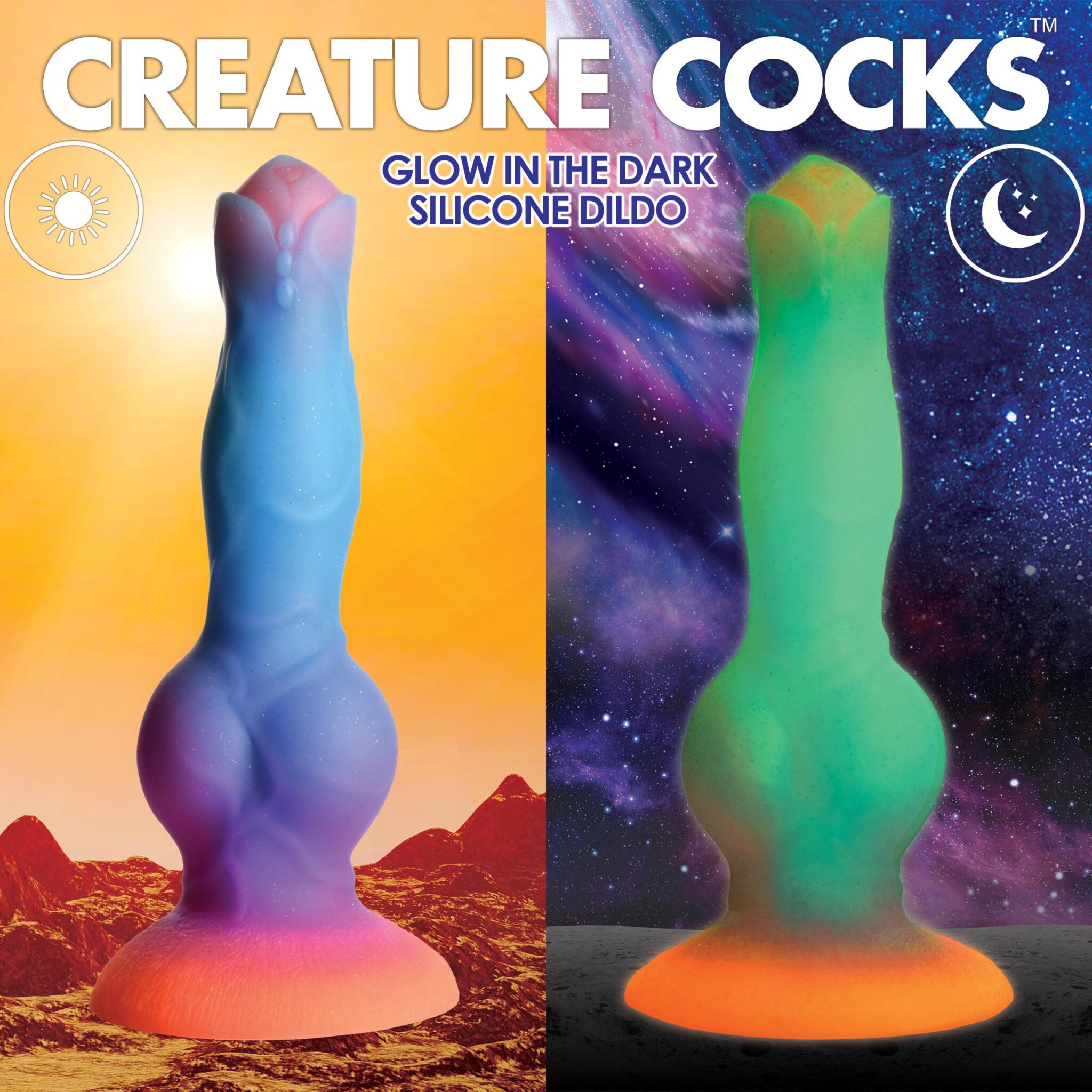 Space Cock Glow-in-the-Dark Silicone Alien Dildo-10
