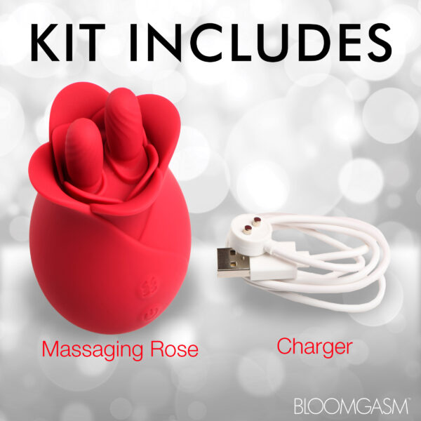 10X Fondle Massaging Rose Silicone Clit Stimulators-10