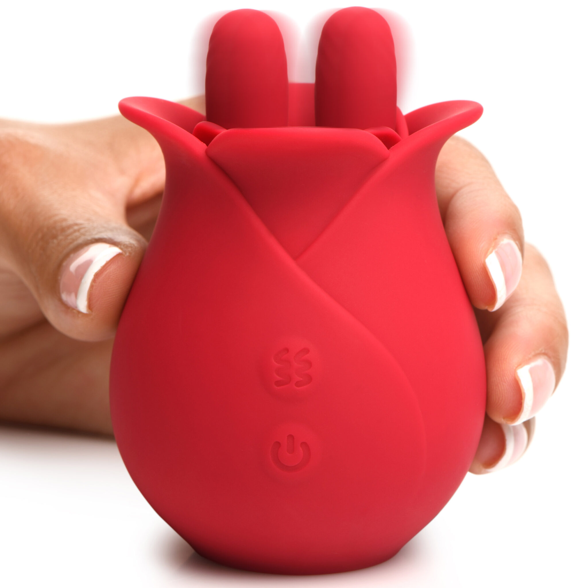 10X Fondle Massaging Rose Silicone Clit Stimulators-8