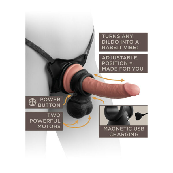 King Cock The Crown Jewels Weighted Swinging Vibrating Balls-5