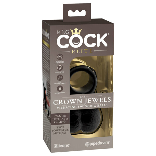 King Cock The Crown Jewels Weighted Swinging Vibrating Balls-9