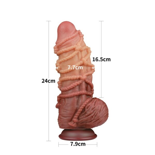 Lovetoy Extreme Dildo With Rope Pattern-4