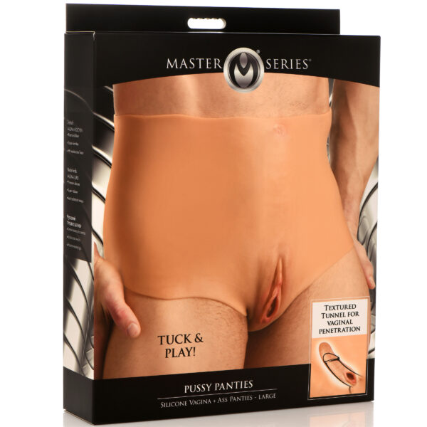 Pussy Panties Silicone Vagina + Ass Panties - Large-6