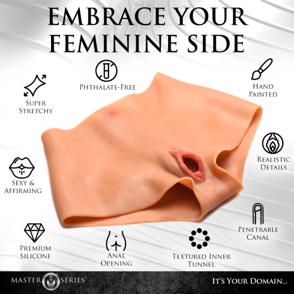 Pussy Panties Silicone Vagina + Ass Panties - Small-3