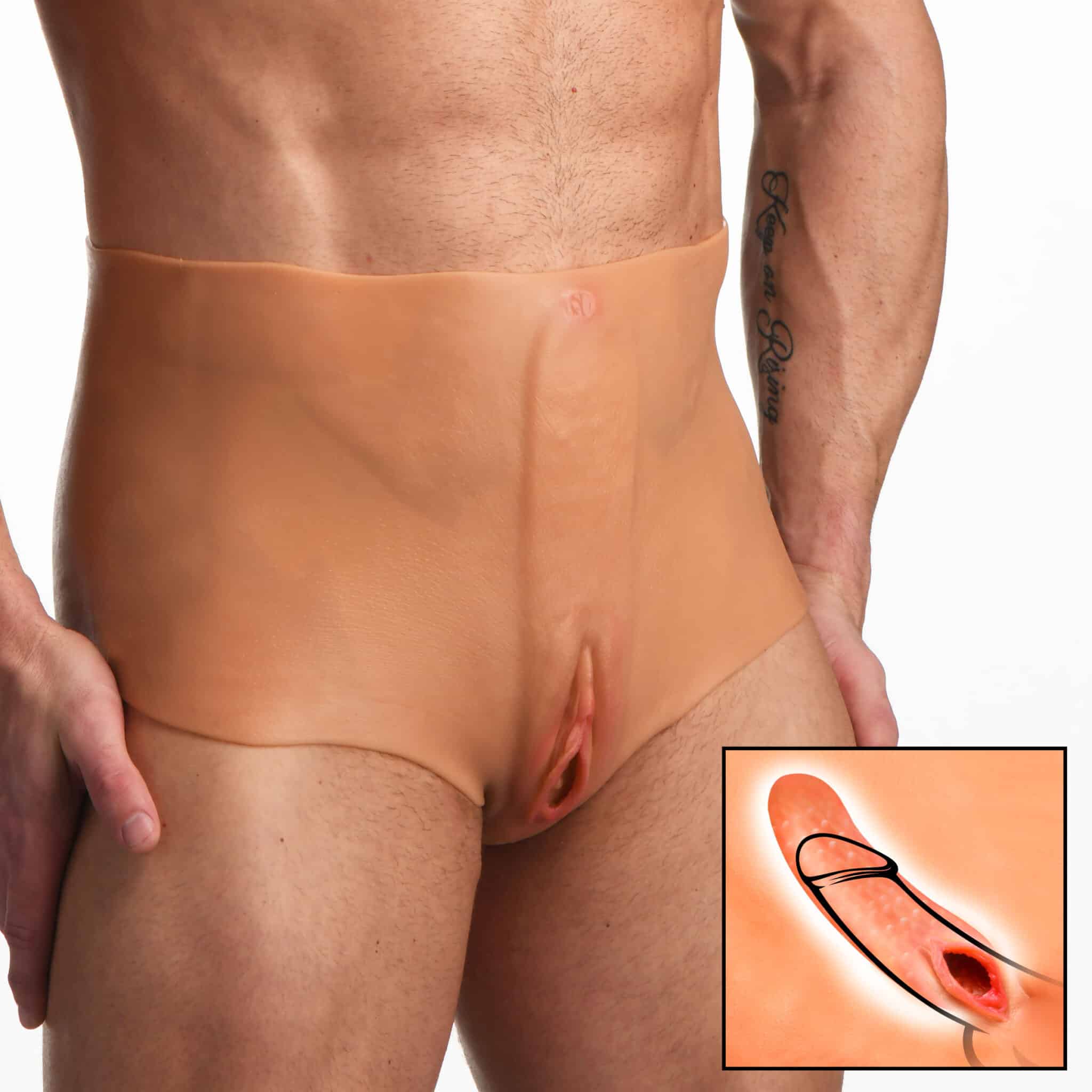 Pussy Panties Silicone Vagina + Ass Panties - Medium-9