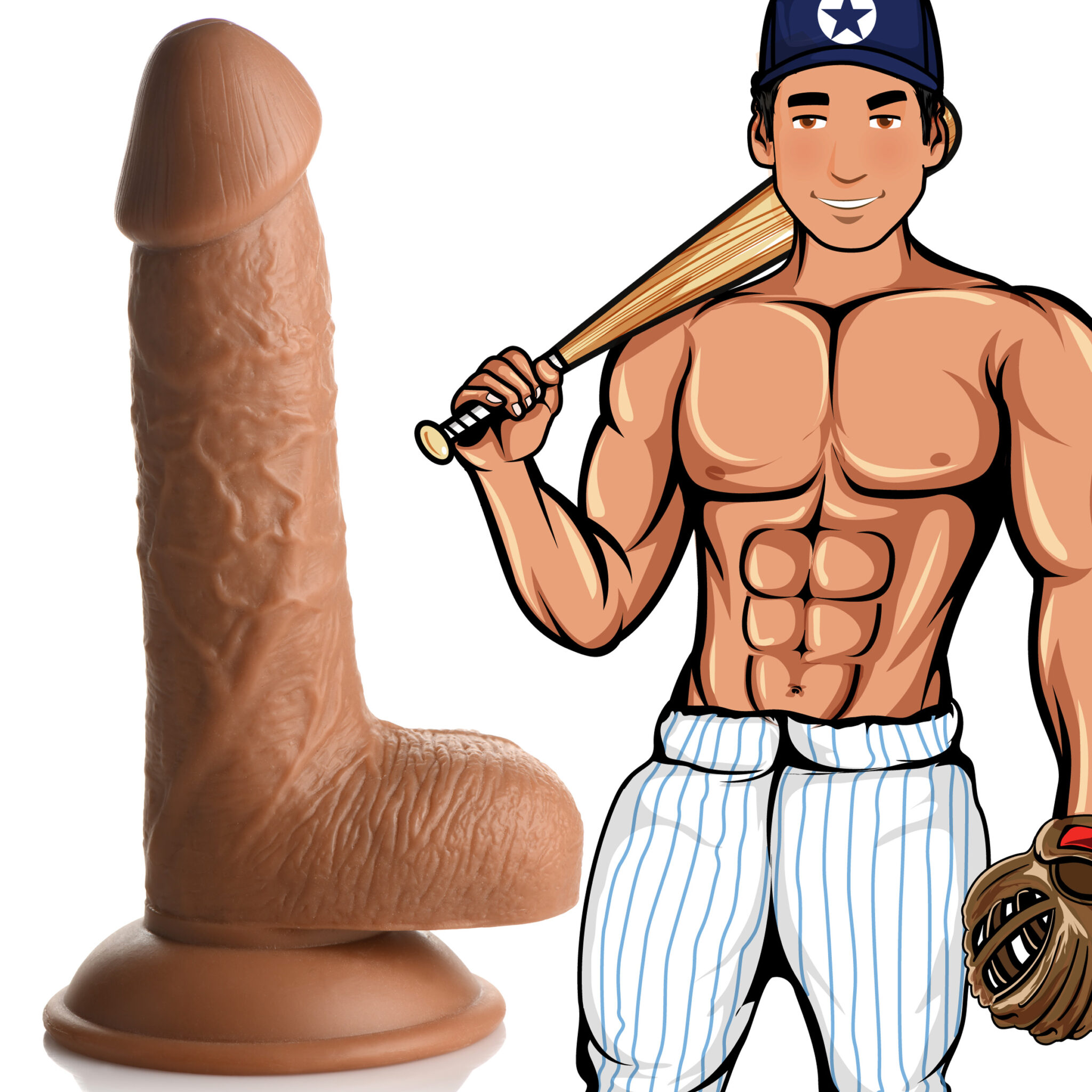 Baseball Brian 7 Inch Dildo-3