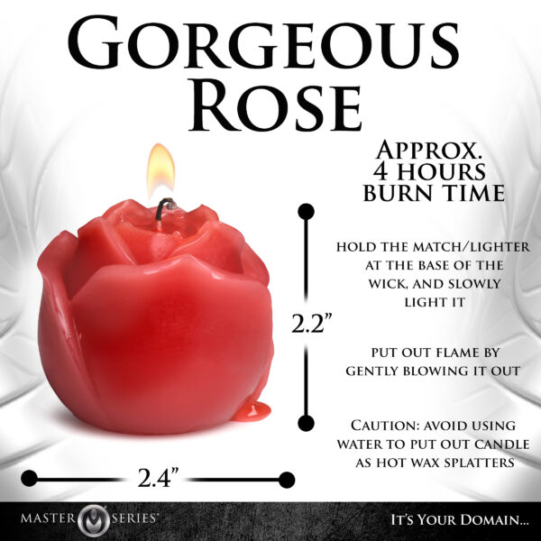 Flaming Rose Drip Candle-9