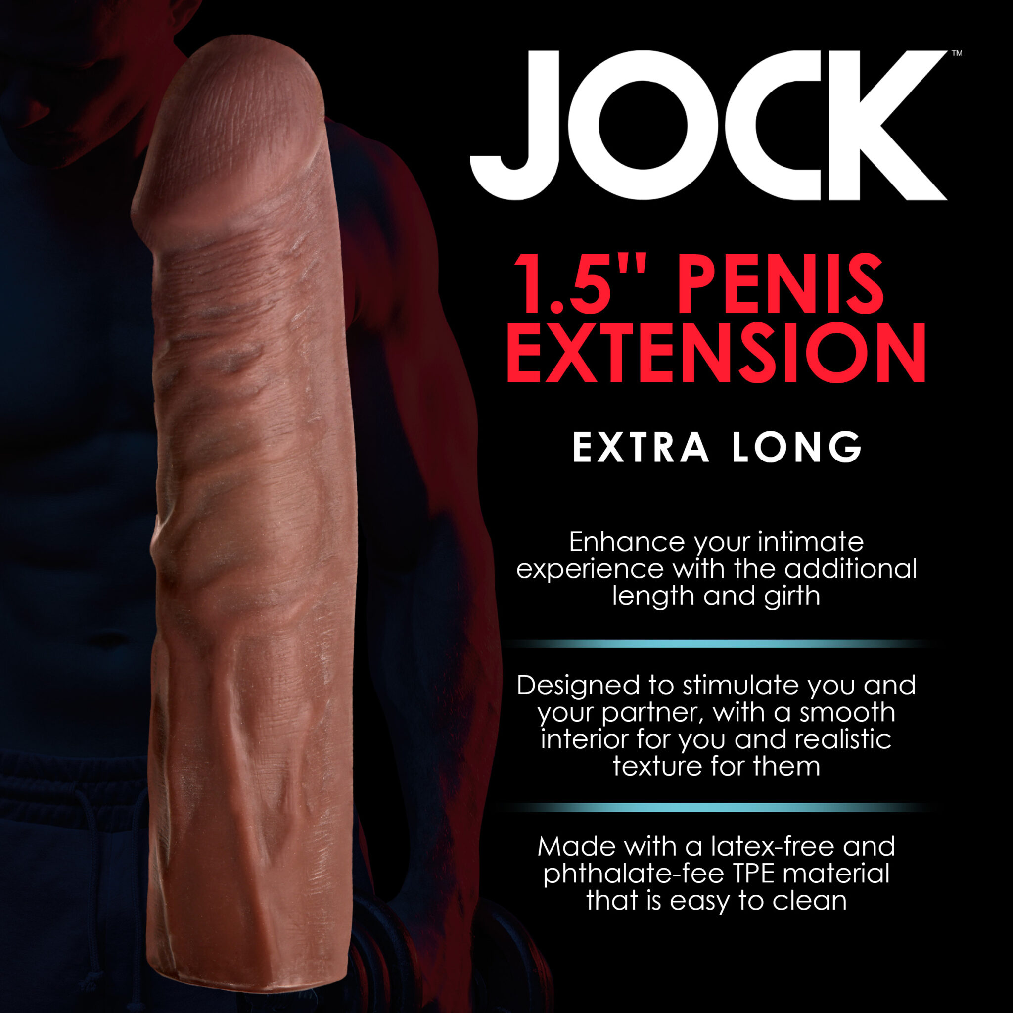 Extra Long 1.5 Inch Penis Extension – Dark