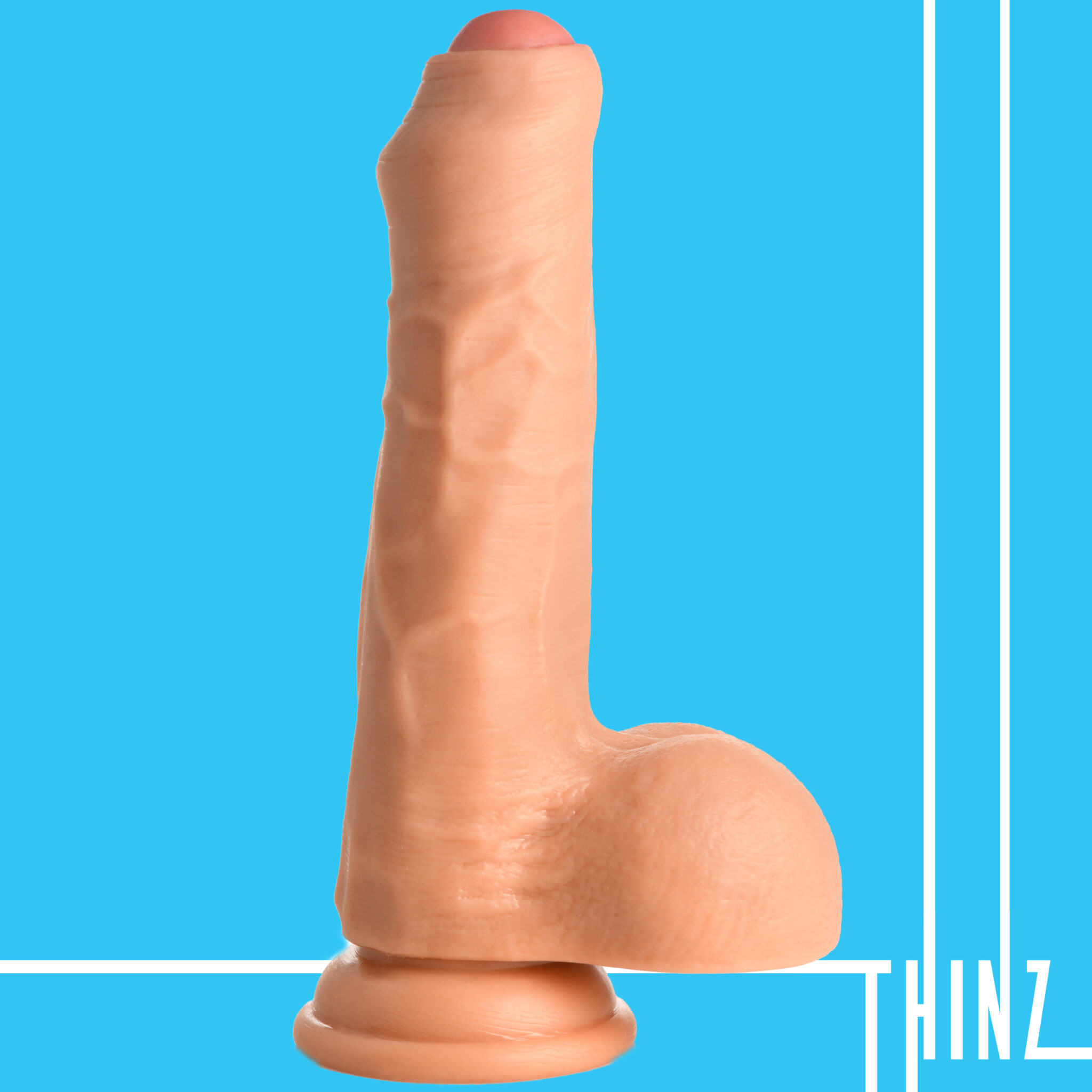 7 Inch uncut Dildo with Balls-7