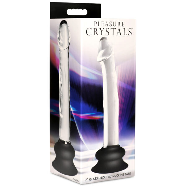 Glass Dildo with Silicone Base - 7 Inch-4