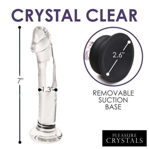 Glass Dildo with Silicone Base - 7 Inch-1
