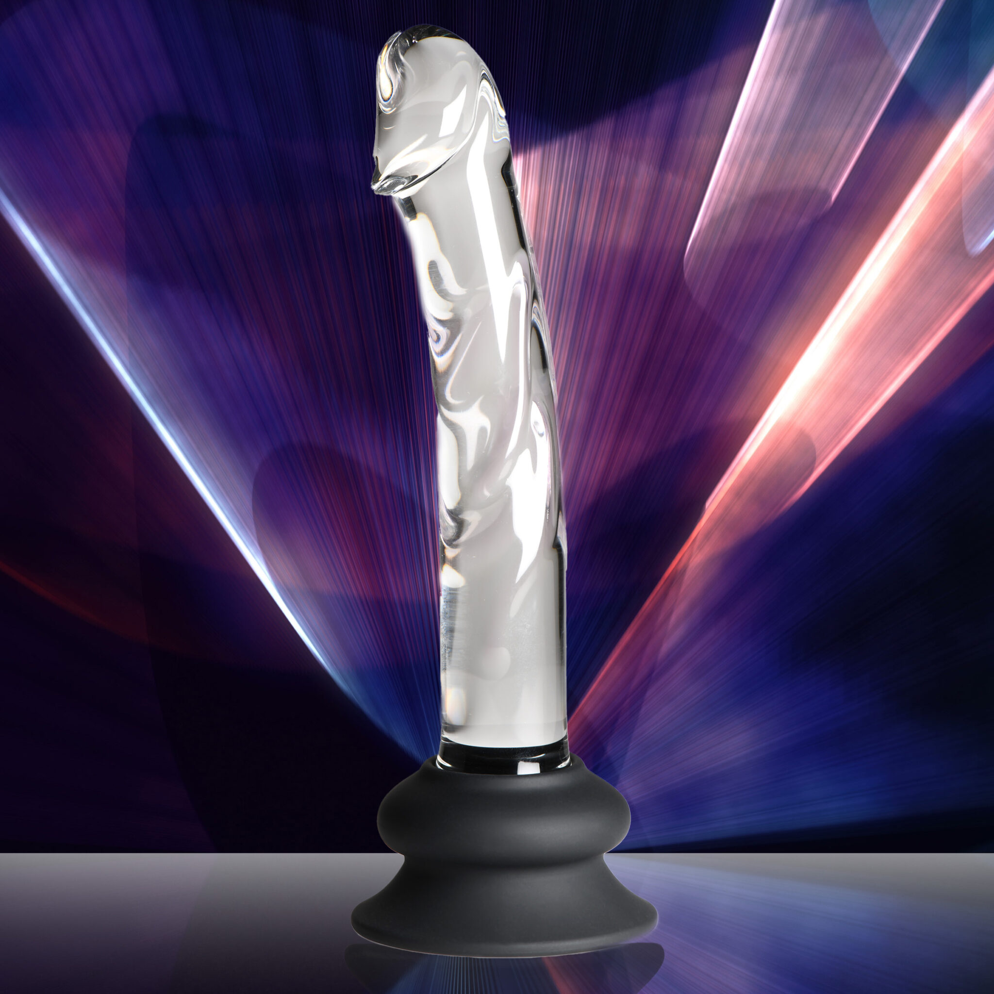 Glass Dildo with Silicone Base - 7 Inch-5