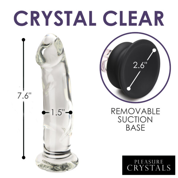 Glass Dildo with Silicone Base - 7.6 Inch-9