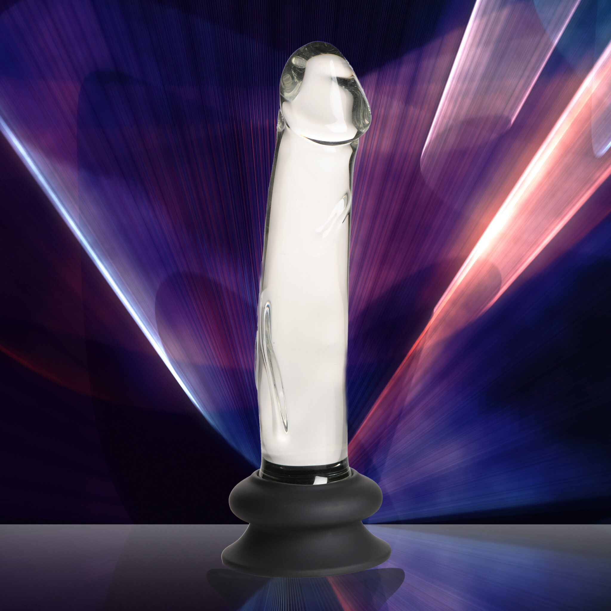 Glass Dildo with Silicone Base - 7.6 Inch-5