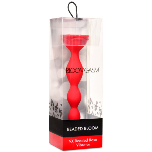 9X Beaded Bloom Silicone Rose Vibrator-4