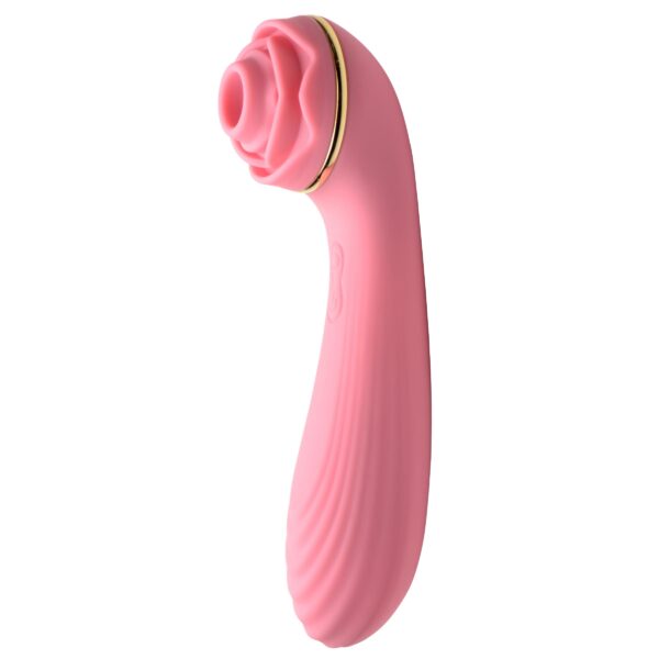 Passion Petals 10X Silicone Suction Rose Vibrator - Pink-5