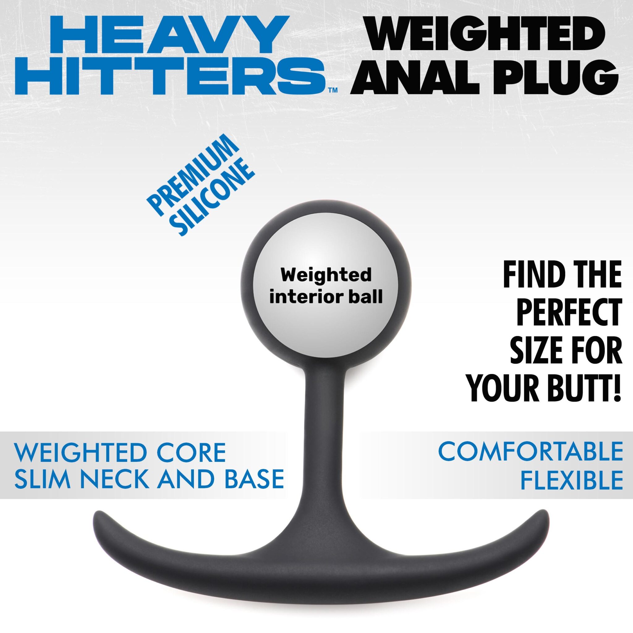 Premium Silicone Round Weighted Anal Plug – Medium