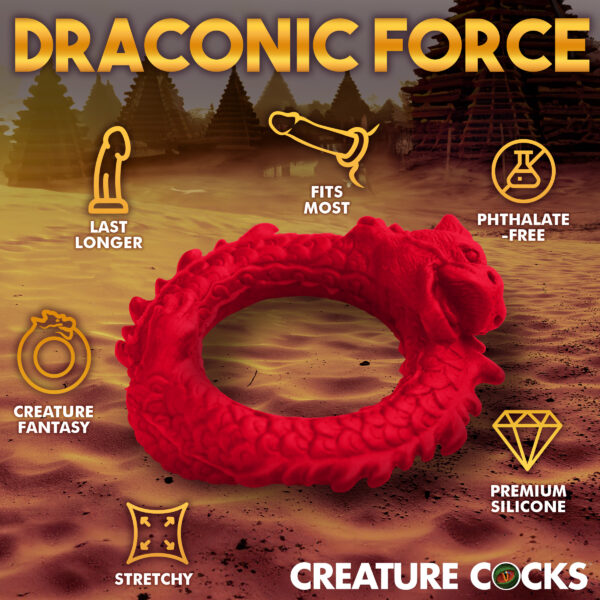 Rise of the Dragon Silicone Cock Ring-1