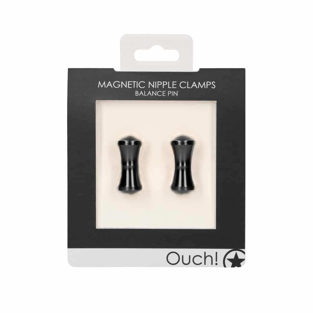 Ouch Magnetic Nipple Clamps Balance Pin Black