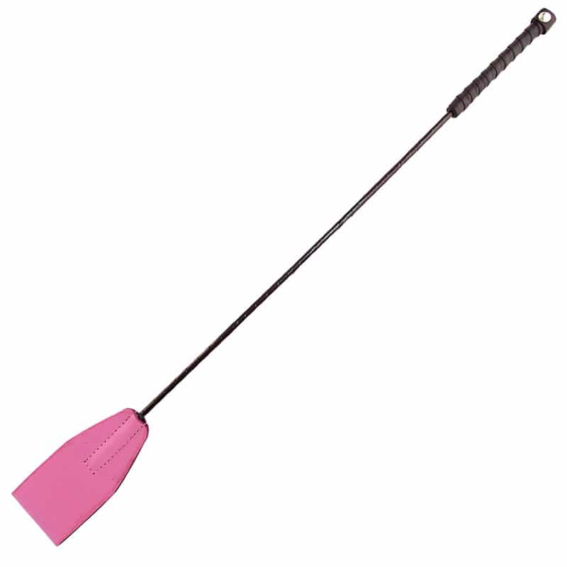 Pink leather riding whip